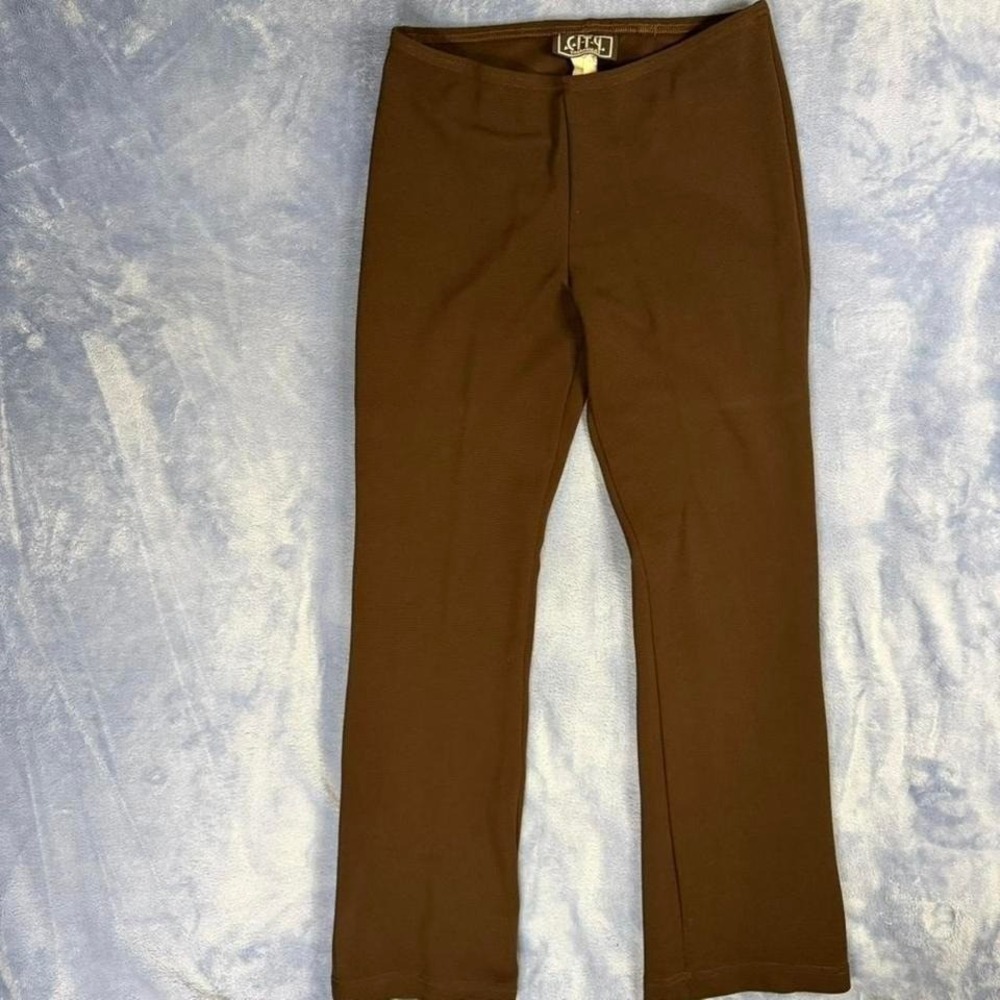 Vintage city triangles Brown ribbed straight leg pants‎ Size: 7